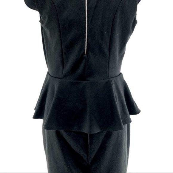 MOSSIMO / Black Peplum Dress / Large - Picture 8 of 11